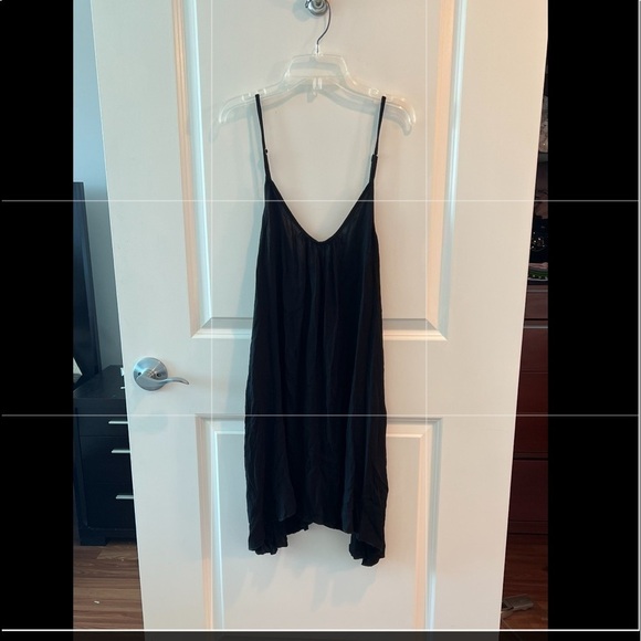 Elan Cover-Up Slip Sleeveless Scoop Neck Mini Dress Black Size M - Picture 2 of 14